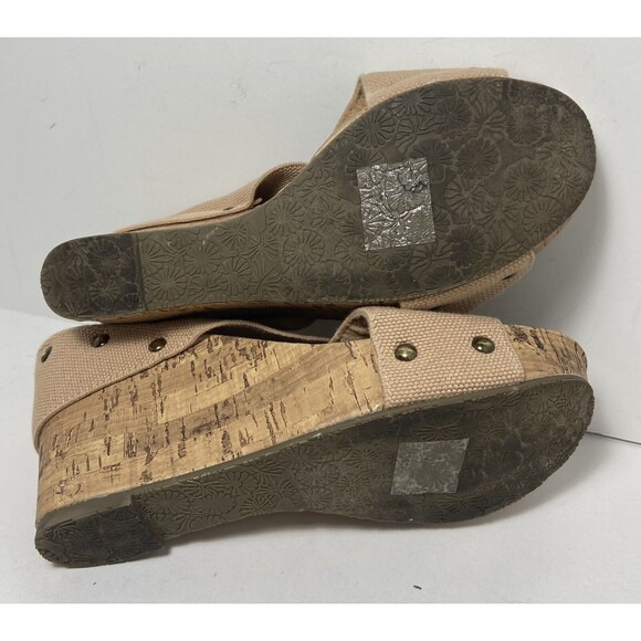 Esprit Shoes Tan Wrap Wedge Sandals Size 6 - Picture 5 of 8